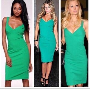 Diane Von Furstenberg Green Benny Bodycon Dress. Size 0